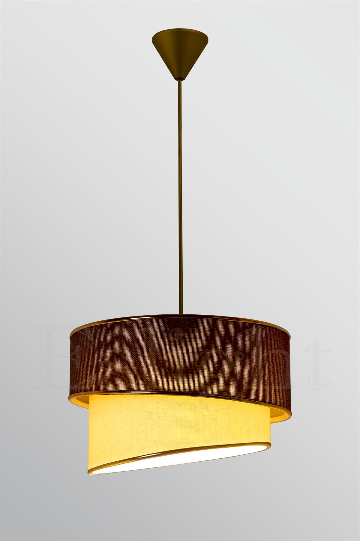 Ruzgar Modern Single Pendant Lamp Dark Brown Chandelier R.89kk