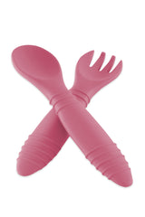 Baby Soft Spoon Cutlery Silicone Pink