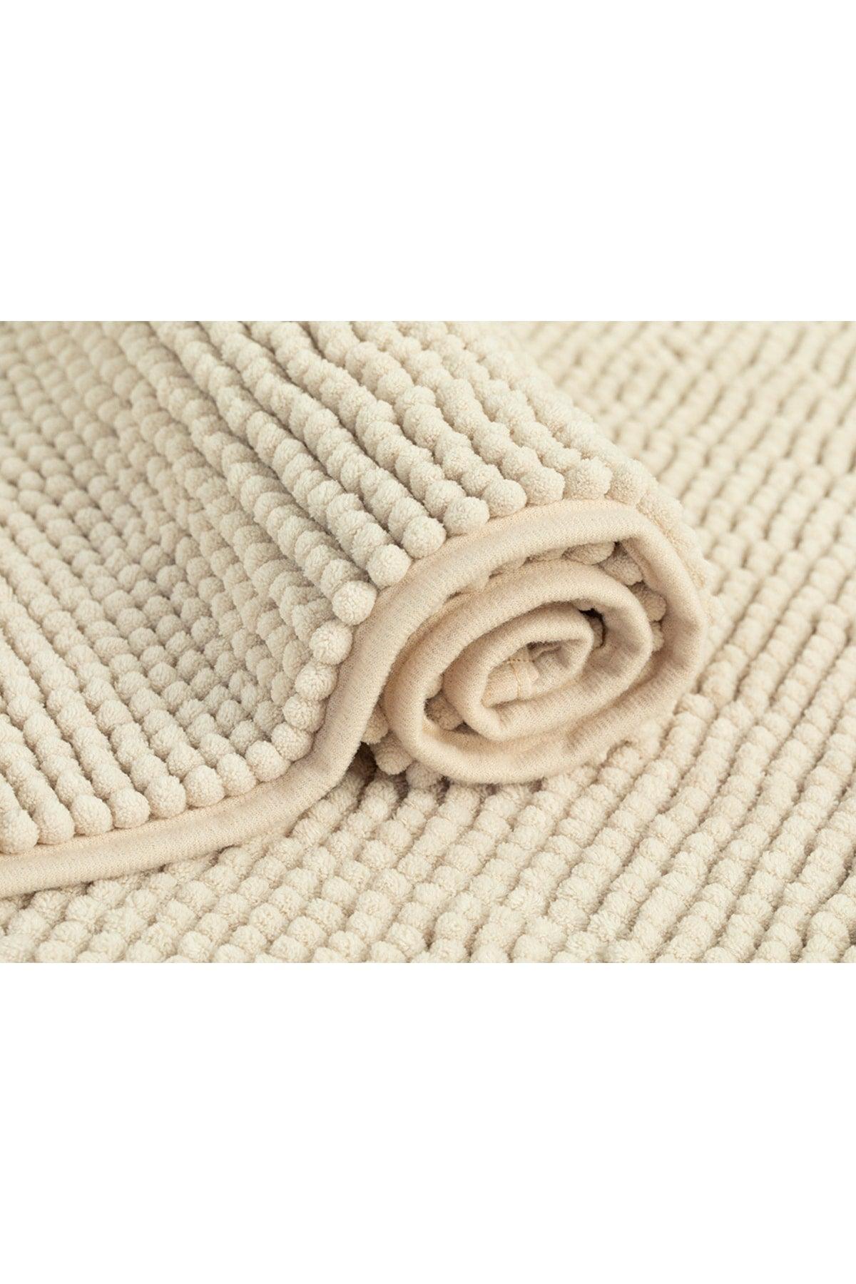 Paige Polyester Paste Covora Pentru Baie 50x80 Cm Beige. - Swordslife