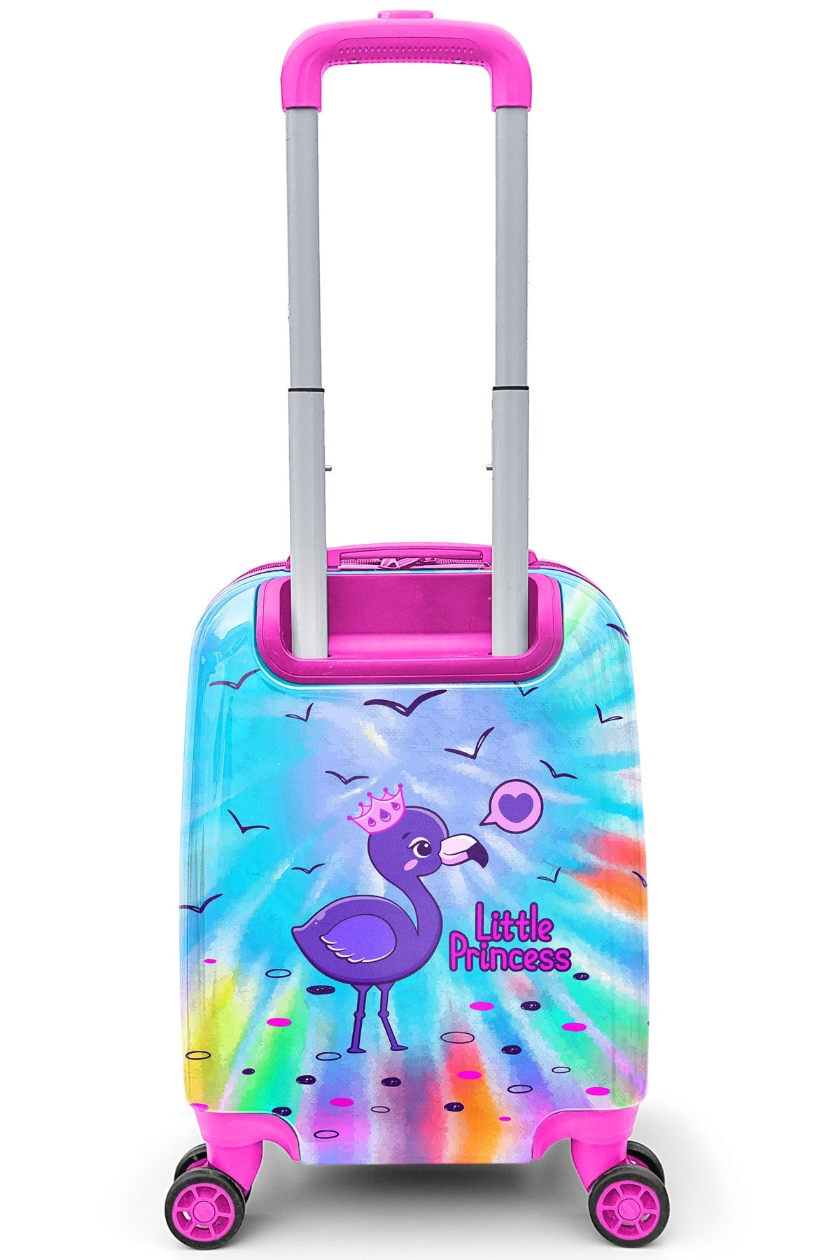 Kids Blue Pink Flamingo Patterned Child Suitcase 16702