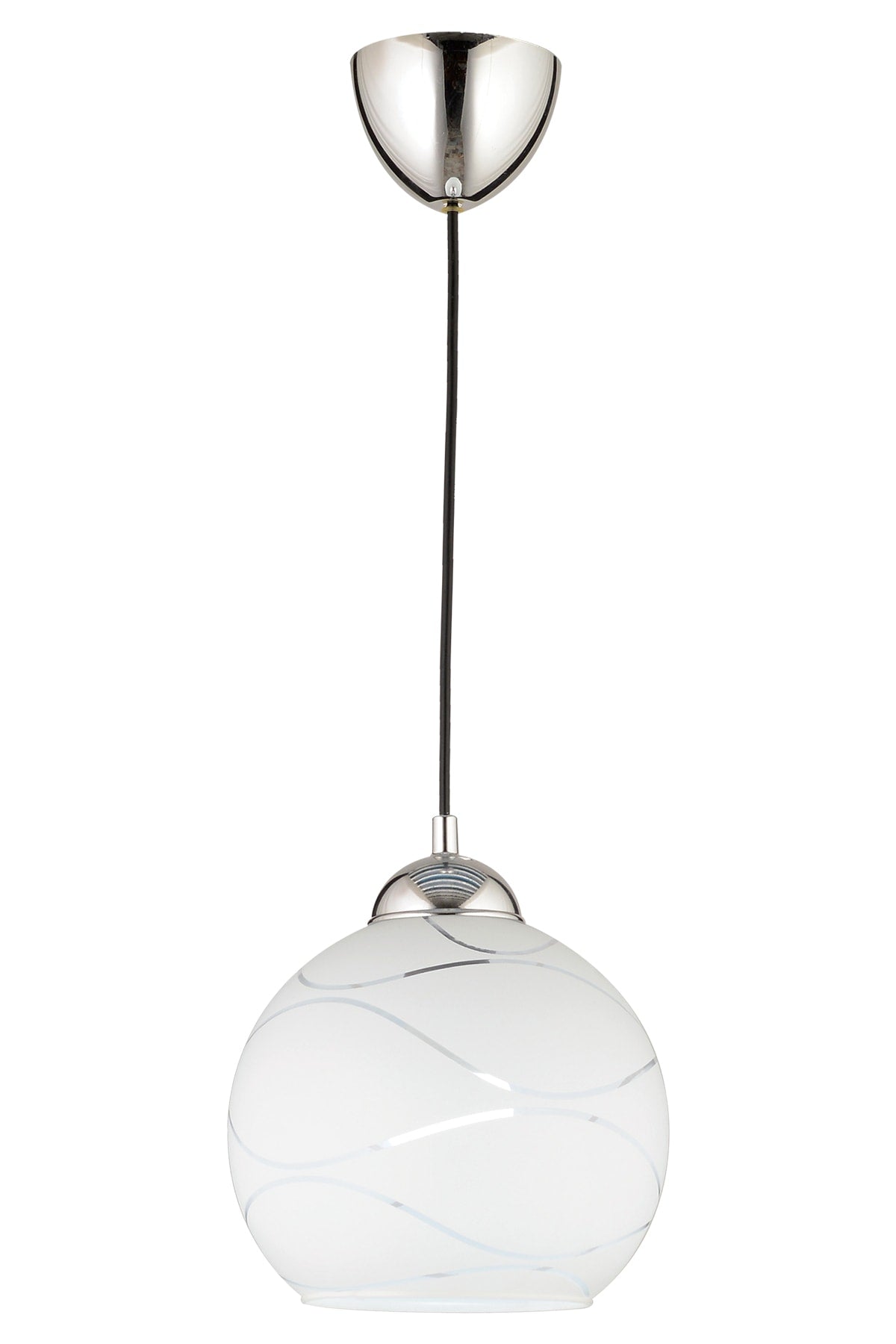 Suyolu Single Pendant Lamp-chrome-blown Glass