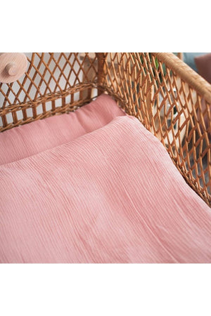 Muslin Baby Duvet Cover Set 70X110 Cm 100% Organic Cotton (Crincle Muslin) +15 Cm Bed Height