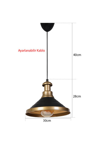Crabe Pendant Lamp Chandelier Black Gold