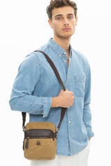 Benetton Men's Crossbody Bag Beige Bnt1013