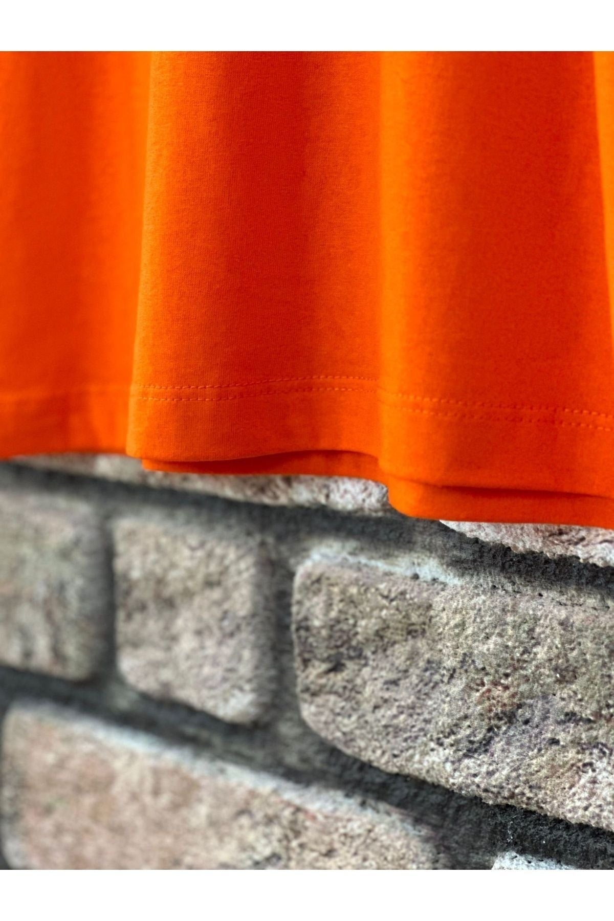 Men'S Orange Believe Printed Oversize T-Shirt