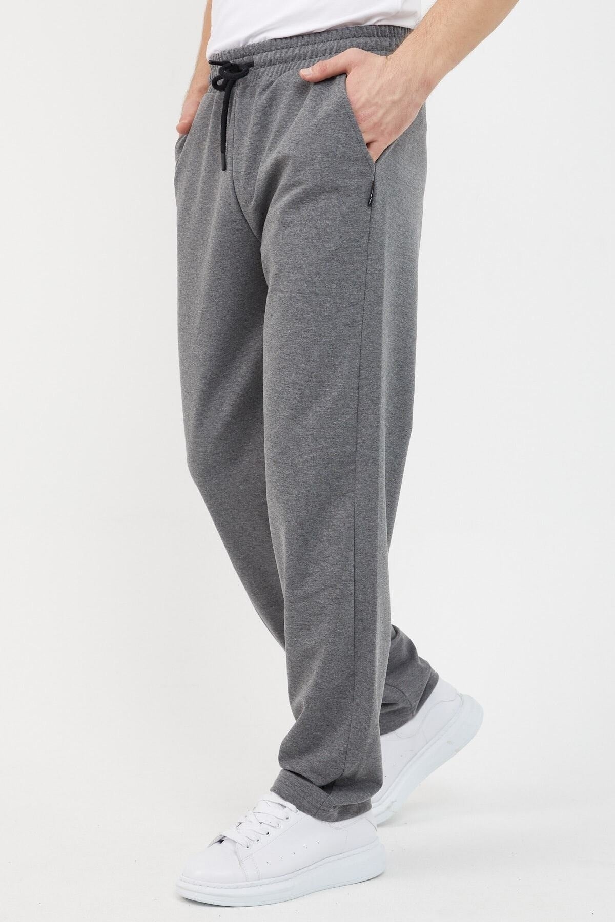 Black-Anthracite Men'S Straight Leg Relaxed Cut 2-Pack Sweatpants