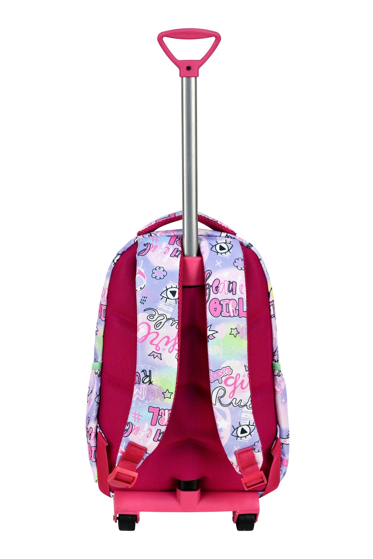 3-pack School Set with Squeegee, Girl Patterned Primary School Bag + Lunch Box + Pencil Holder