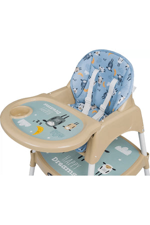 Baby Fütterung 3In1 Arbeitstisch Hochstuhl Creme Lamm