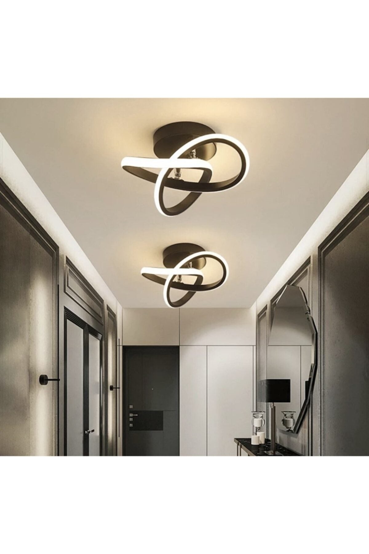 Boomerang Modern Plafonier Ceiling Led Chandelier Dark Brown Led Chandelier