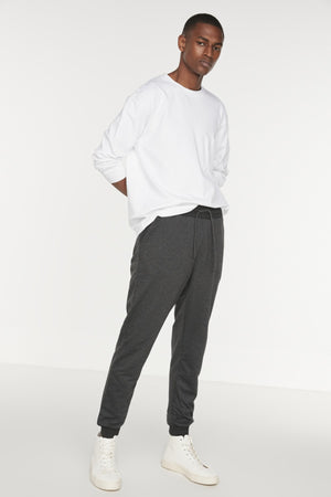 Anthrazit Herren Basic Regular/Normal Cut Elastische Jogger Jogginghose Tmnss20Ea0053