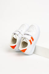 Kids White Orange Sneakers Kids Shoes