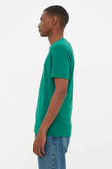 Green Men's Basic Slim Fit Crew Neck Short Sleeved T-Shirt TMNSS22TS0270