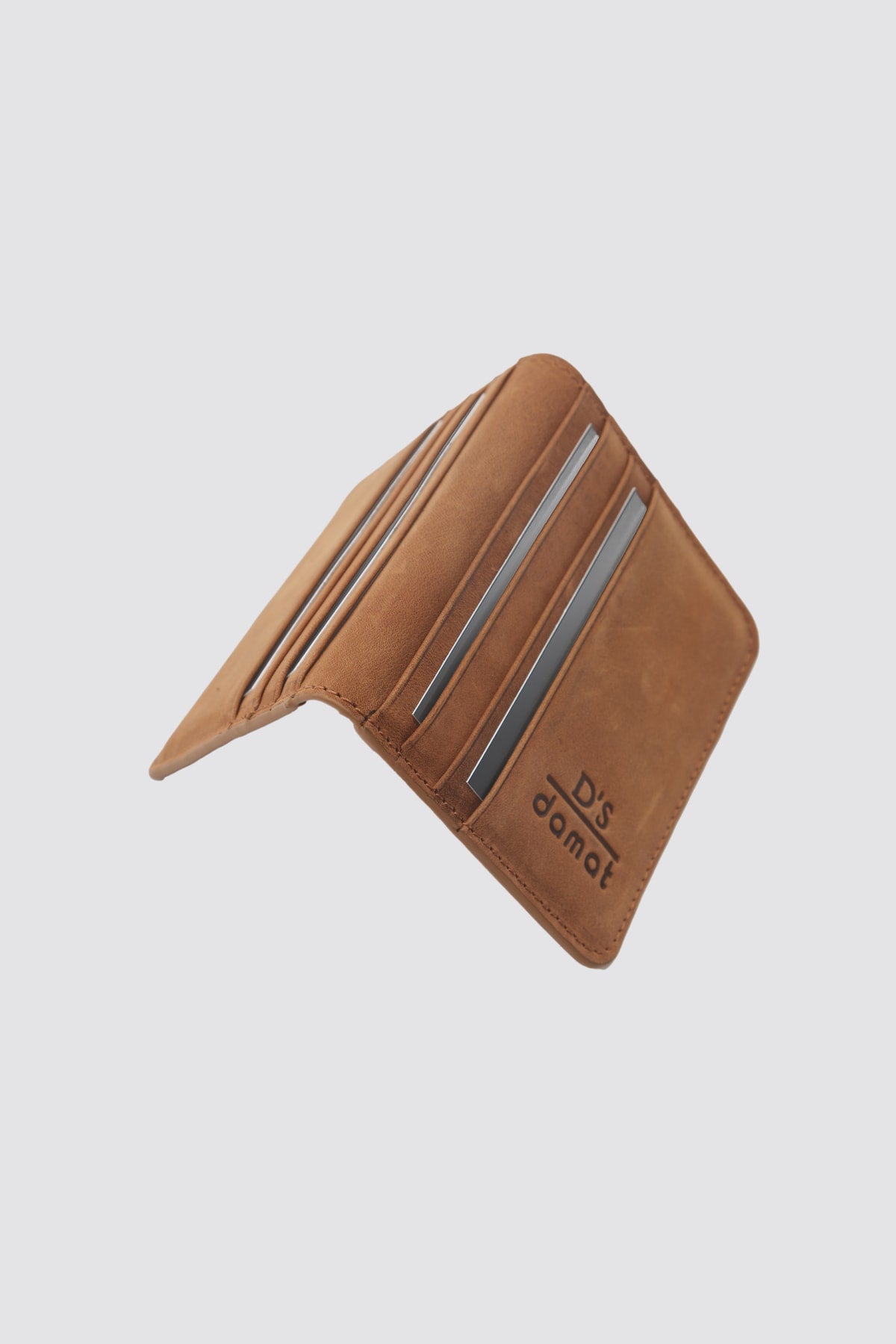Hellbraune Lederbrieftasche