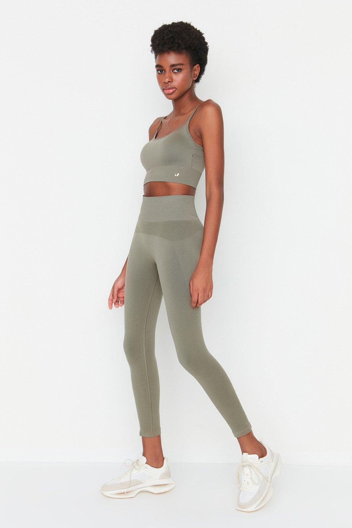 Vella - Khaki High Waist Contouring Tights - Swordslife