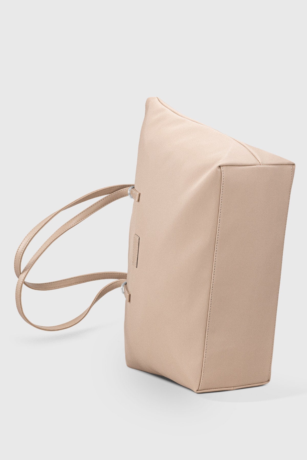 Cremefarbene Shopper-Tasche für Damen