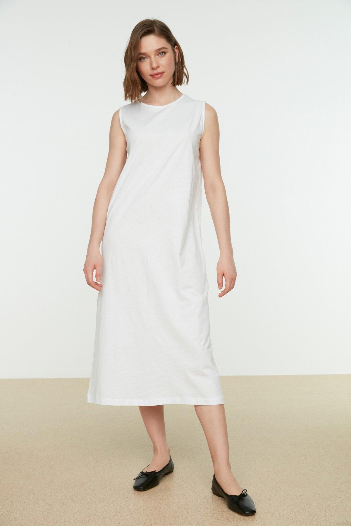White Sleeveless Dress Lining-Underwear TCTSS21UK0034 - Swordslife