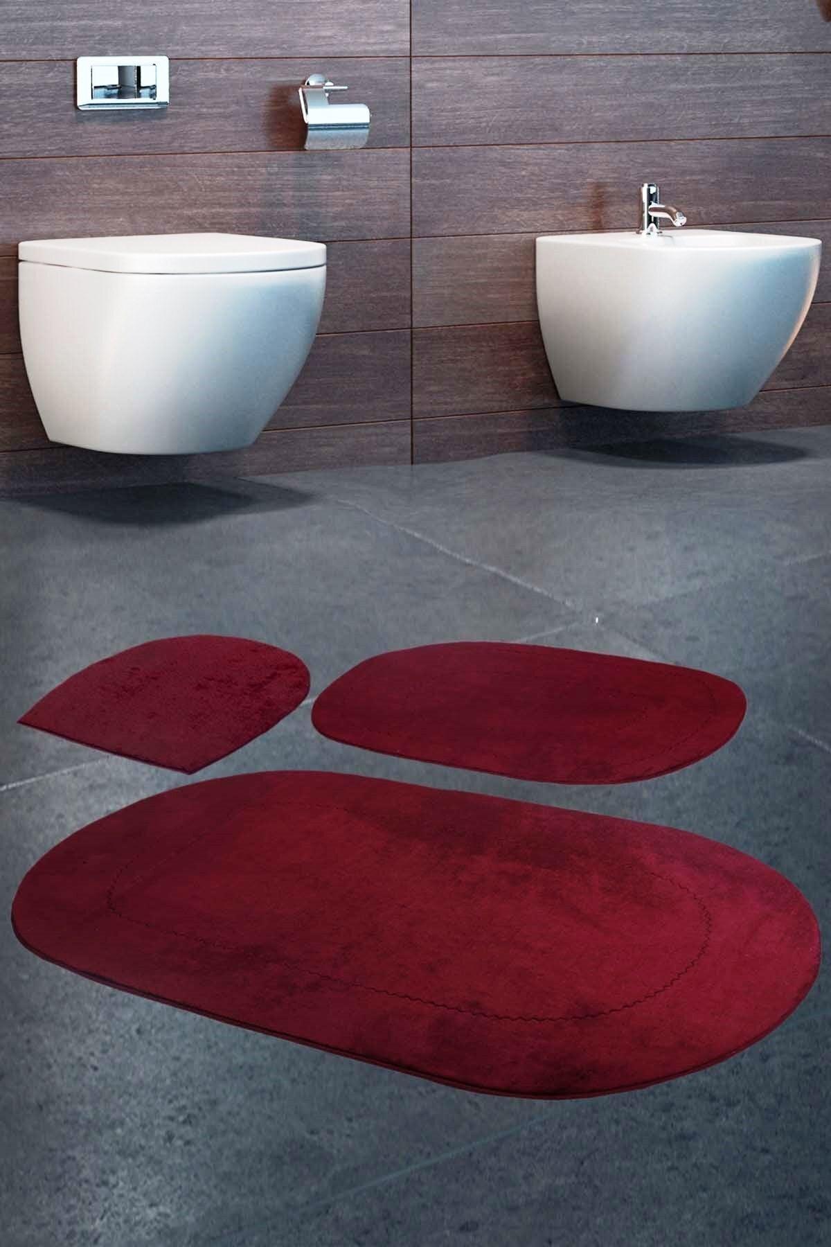 Rixos Plum 3 Pcs Bathroom Carpet Mat Set Non-Slip Toilet Seat Set - Swordslife