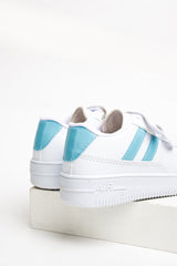 Kids White Blue Sneakers Kids Shoes