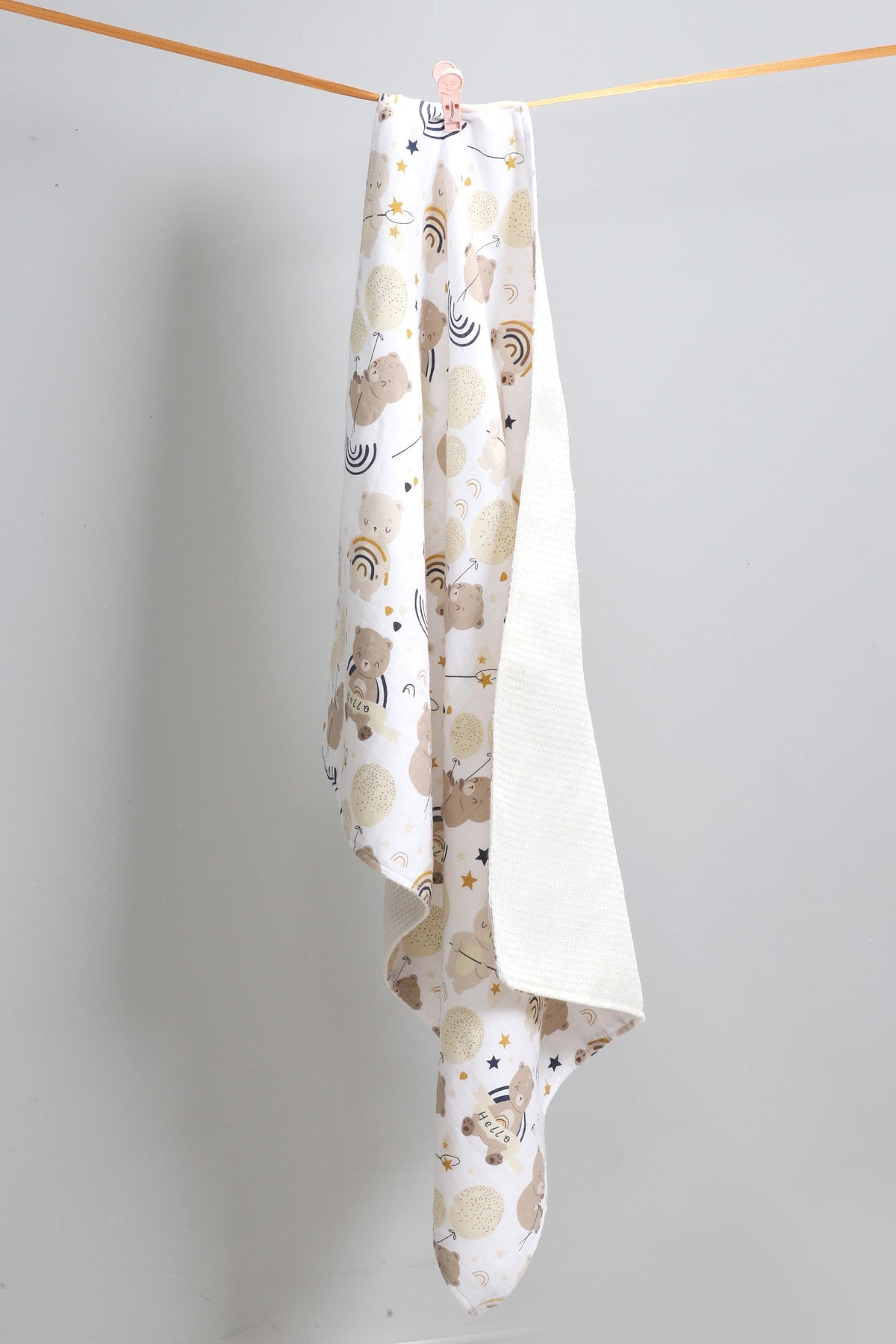 Muslin Baby Blanket, Double-Sided 100% Cotton Baby Blanket, Multi-Purpose Baby Pique Blanket
