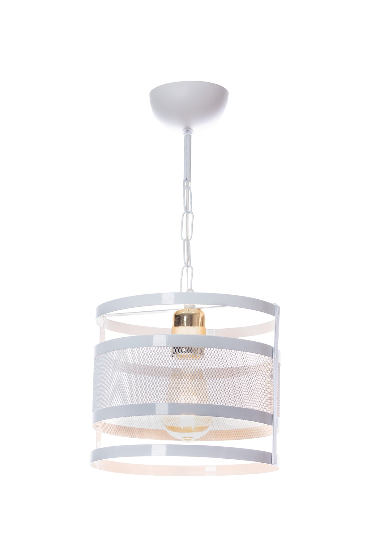 Single White Ring Gold Chandelier-Single Modern Pendant Chandelier-Single Chandelier Models-Single Pendant Chandelier