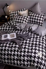 Elastic Bed Linen Duvet Cover Set Single Crowbar Gray - Swordslife