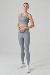 Gela High Waist, Flexible And Gathering Sports Leggings Gray - Swordslife