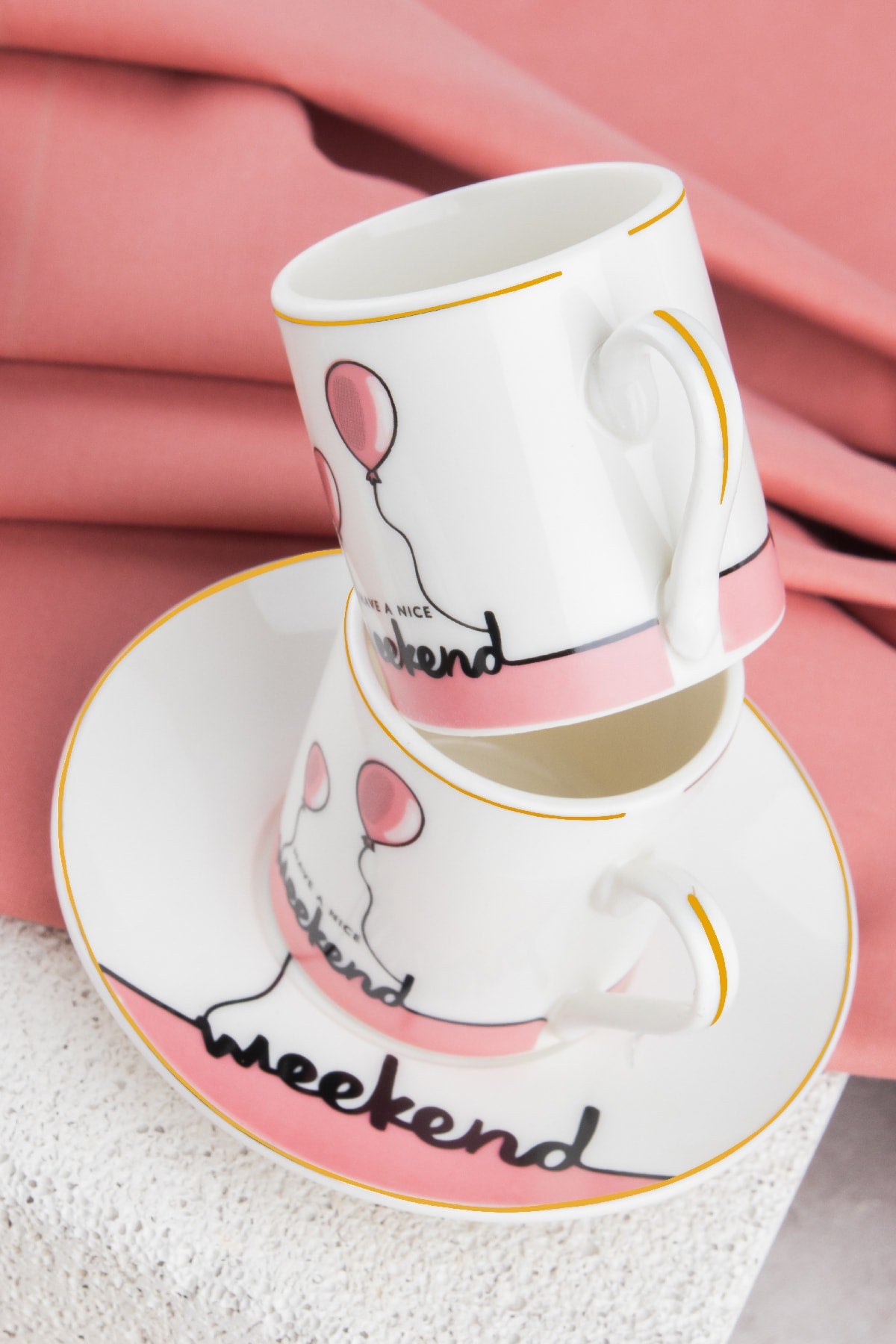 14380 Weekend 6 Personen 12-teiliges türkisches Kaffeetassen-Set