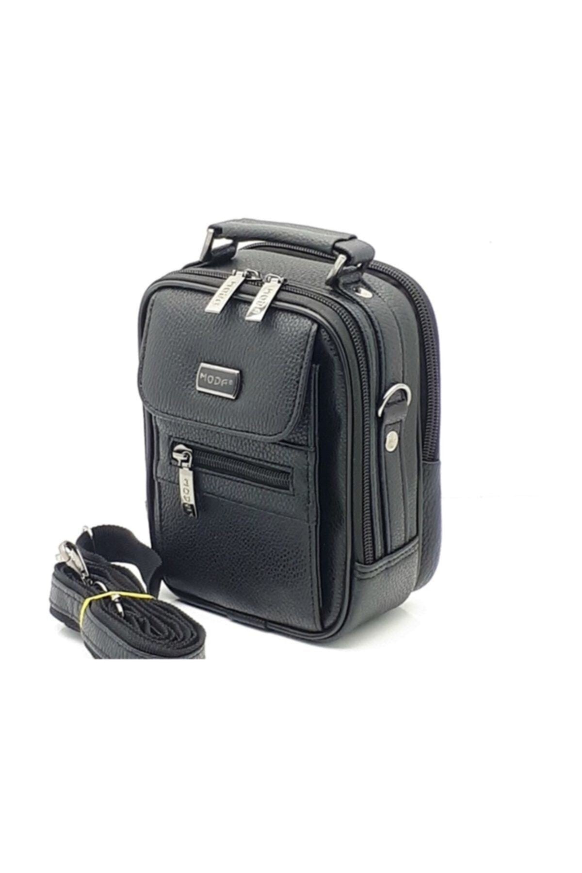 Men'S Steel Case Hand And Shoulder Bag Medium Size With Phone Compartment