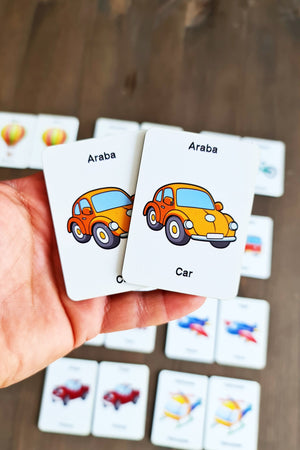 Intelligenzkarten aus Holz, Zuordnungsspiel, Holzpuzzle, Spielzeug (Fahrzeuge)