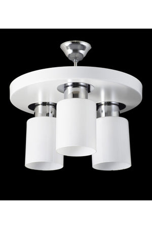 Triple Modern Sports Model Round Tray White Chandelier