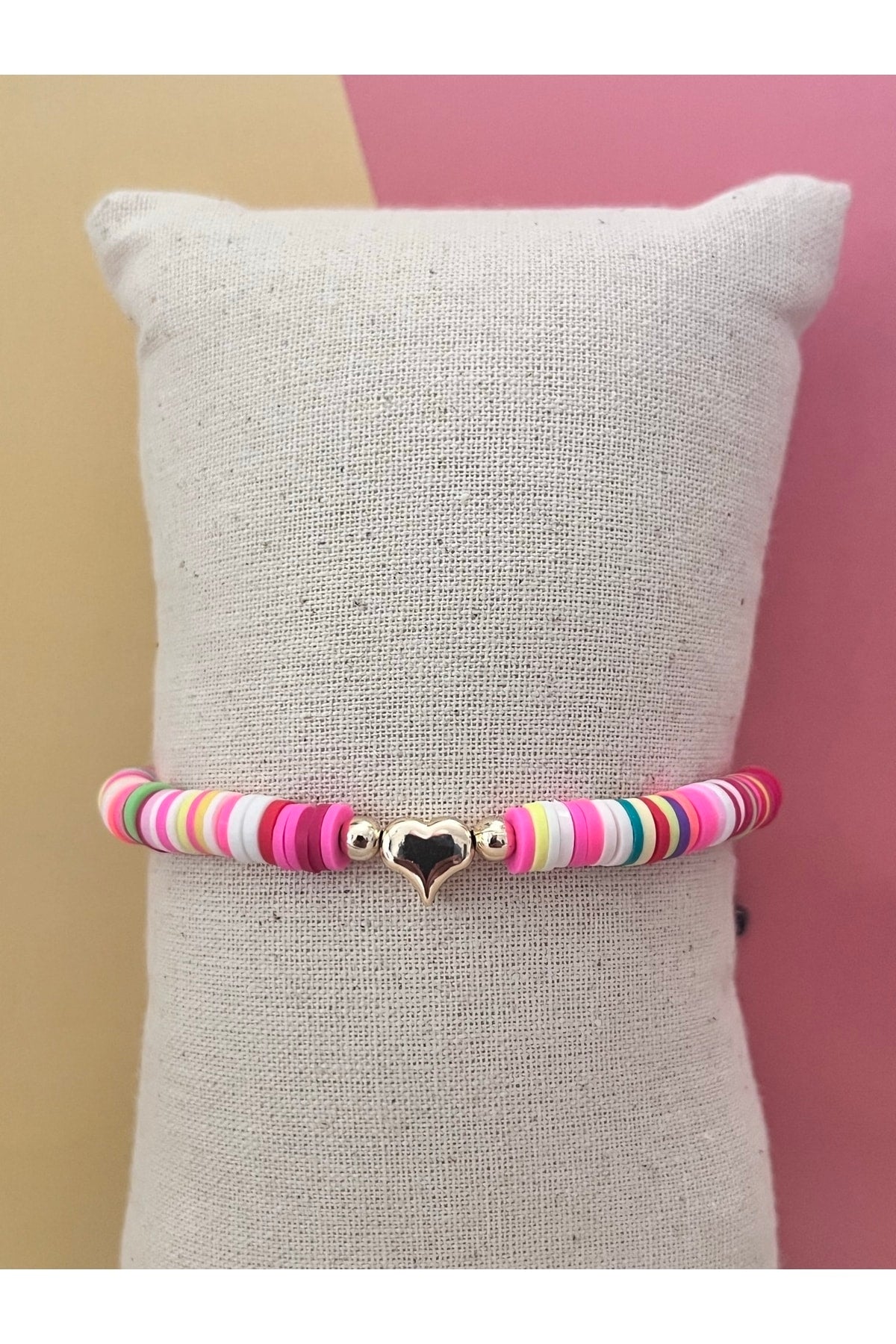 Heart Fimo Bead Bracelet-Women'S Bracelet-Gift Bracelet