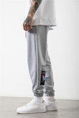 Gray Unisex Butterfly Printed Jogger Sweatpants - Swordslife