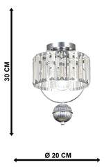 Gallon Ceiling Lux Crystal Mounting Single Chandelier Chrome