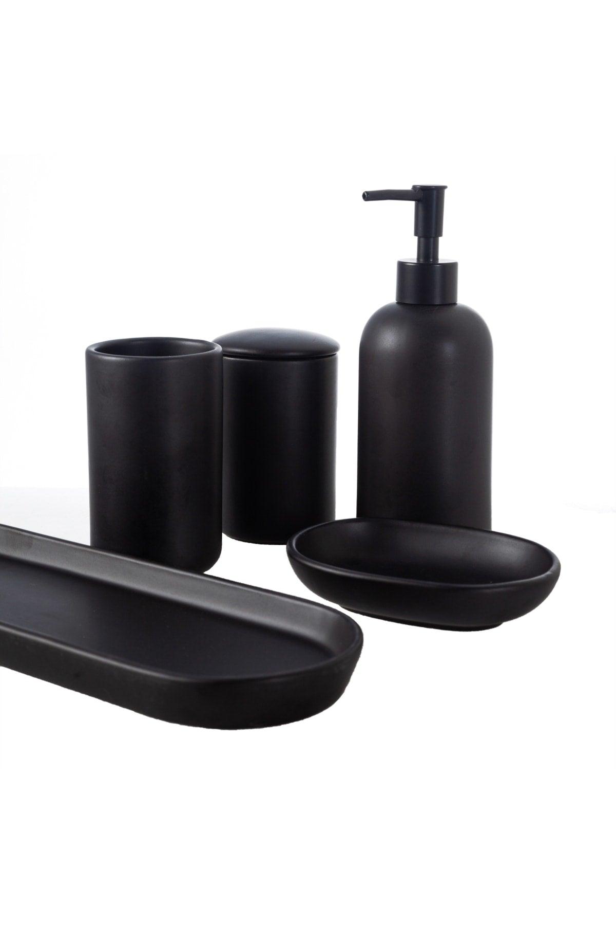 Matte Black 5 Pcs Boxed Bathroom Set - Swordslife