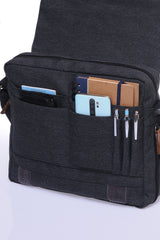 Gk-12 Canvas Messenger Bag Notebook Macbook Tablet Textbook School And University Bag