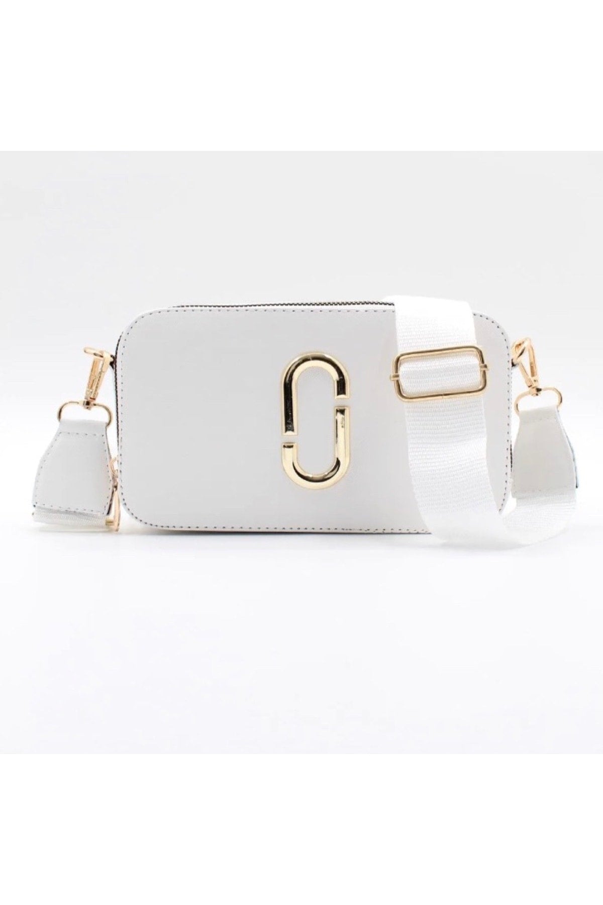 Women's Canta White Quality Sport Stylish Crossbody Shoulder Bag with Two Compartment Pockets (SMALL SIZE)