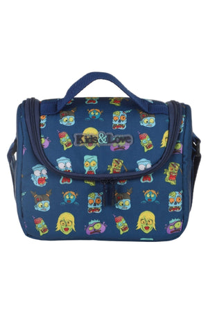 Kids&Love Navy Blue Zombie Pizza Primary School Bag Set - Boys