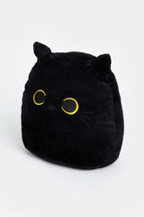 Black Cat Decorative Plush Pillow 35 Cm Black