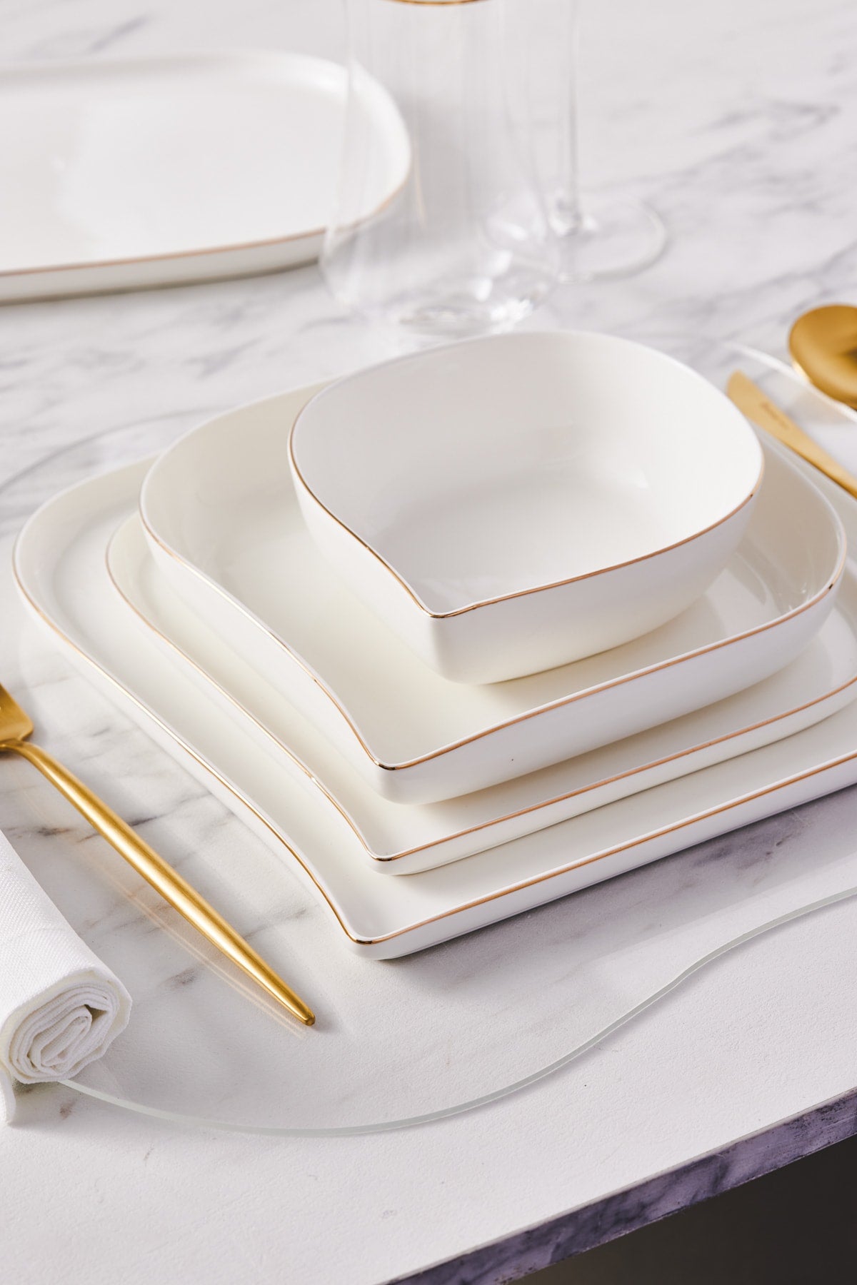 Streamline Slope 29 Piece Porcelain Dinner Set for 6 People