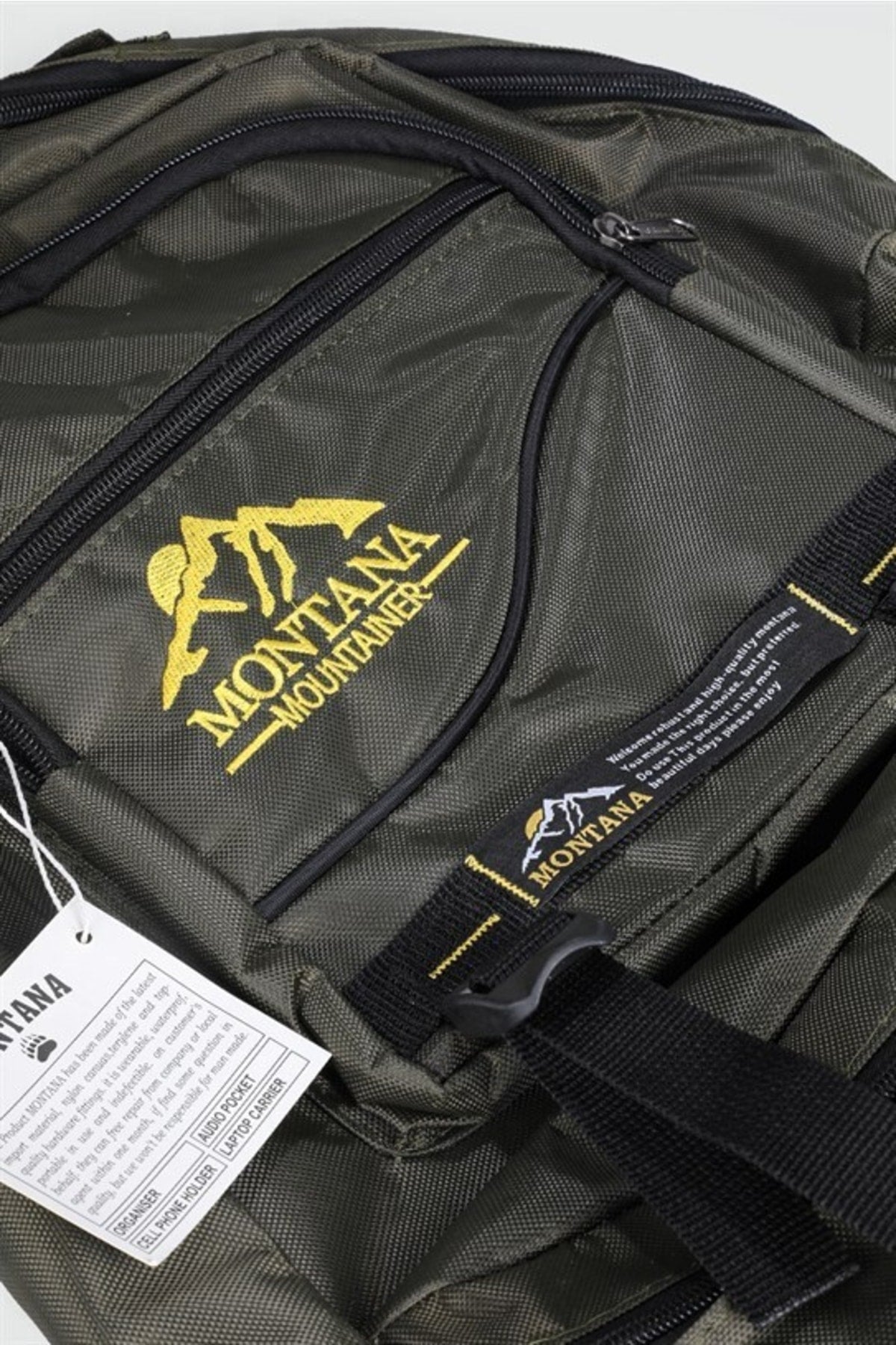 Montana 55+10 Liter Bellows Multi Eyes School-Camper-Travel-Climber-Outdoor Backpack Khaki