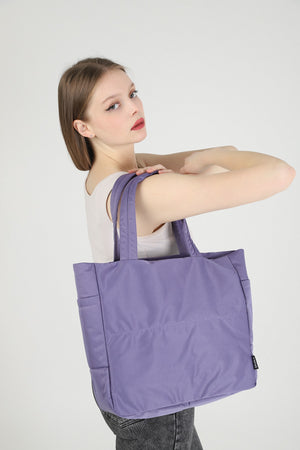 Lila U25 3-Compartment Side 2 Pocket Detailed Zipper Closure Canvas Women'S Arm And Shoulder Bag B:35 E:35 G: