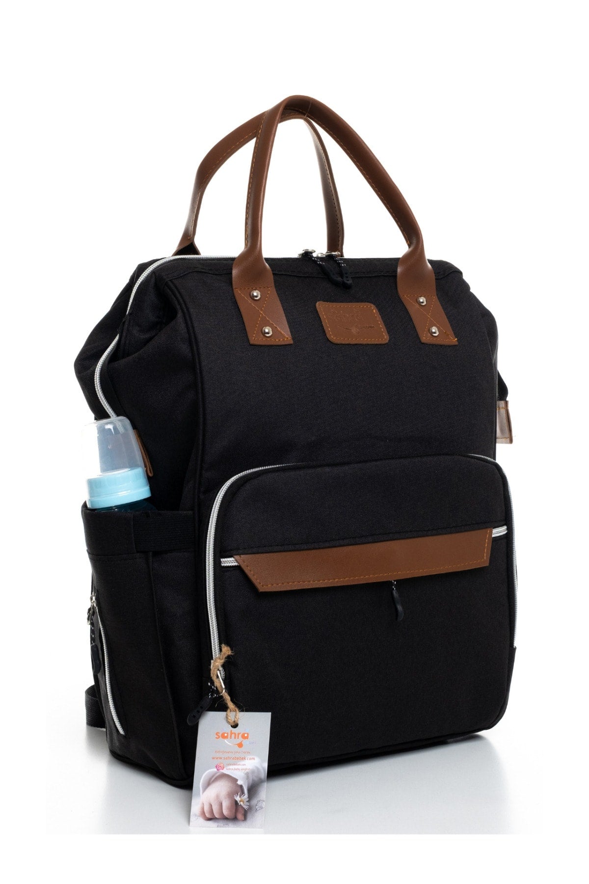 Luxus Schmutzabweisender wasserdichter Thermo-Fach Mutter Baby Pflege Rucksack und 2 Stück 0-3 Monate Body Set
