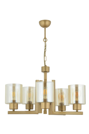 Tasse 5 Piece Antique Painted Chandelier With Honey Glass Modern Young Room Bedroom Living Room Chandelier