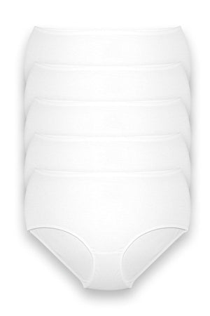 Women's Oversized Panties - 5 Pieces White (5XL, 6XL, 7XL) - Swordslife