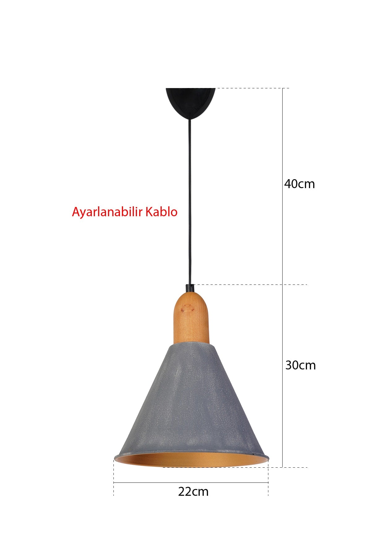 Titre Pendant Chandelier Anthracite