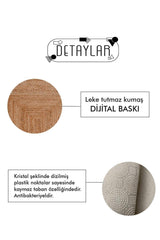 Digital Non-Slip Stain Resistant Washable Jute Look White Kitchen Carpet Living Room Carpet Balcony Carpet - Swordslife