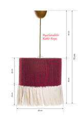 Bandit Handmade Chandelier Claret Red Cream Hnmd-42