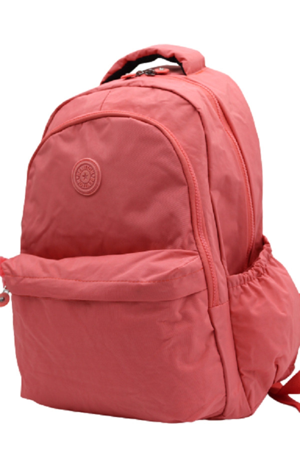 Schulrucksack 2200 aus Crinkle-Stoff, Unisex, Lachsfarben