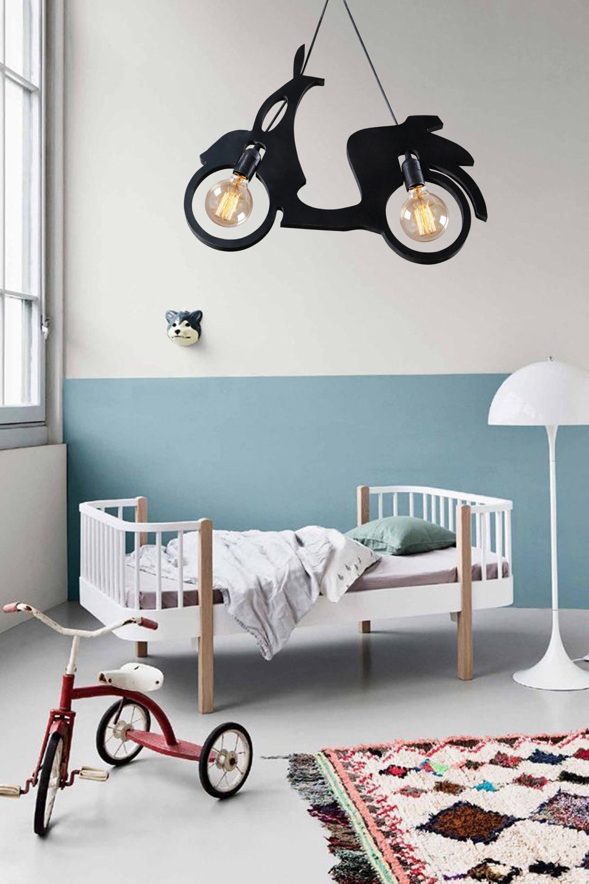 Roller Motor Fahrrad Kronleuchter Pendelleuchte Moderne Rustikale Dekorative Lampe Teen-Kid's Zimmer