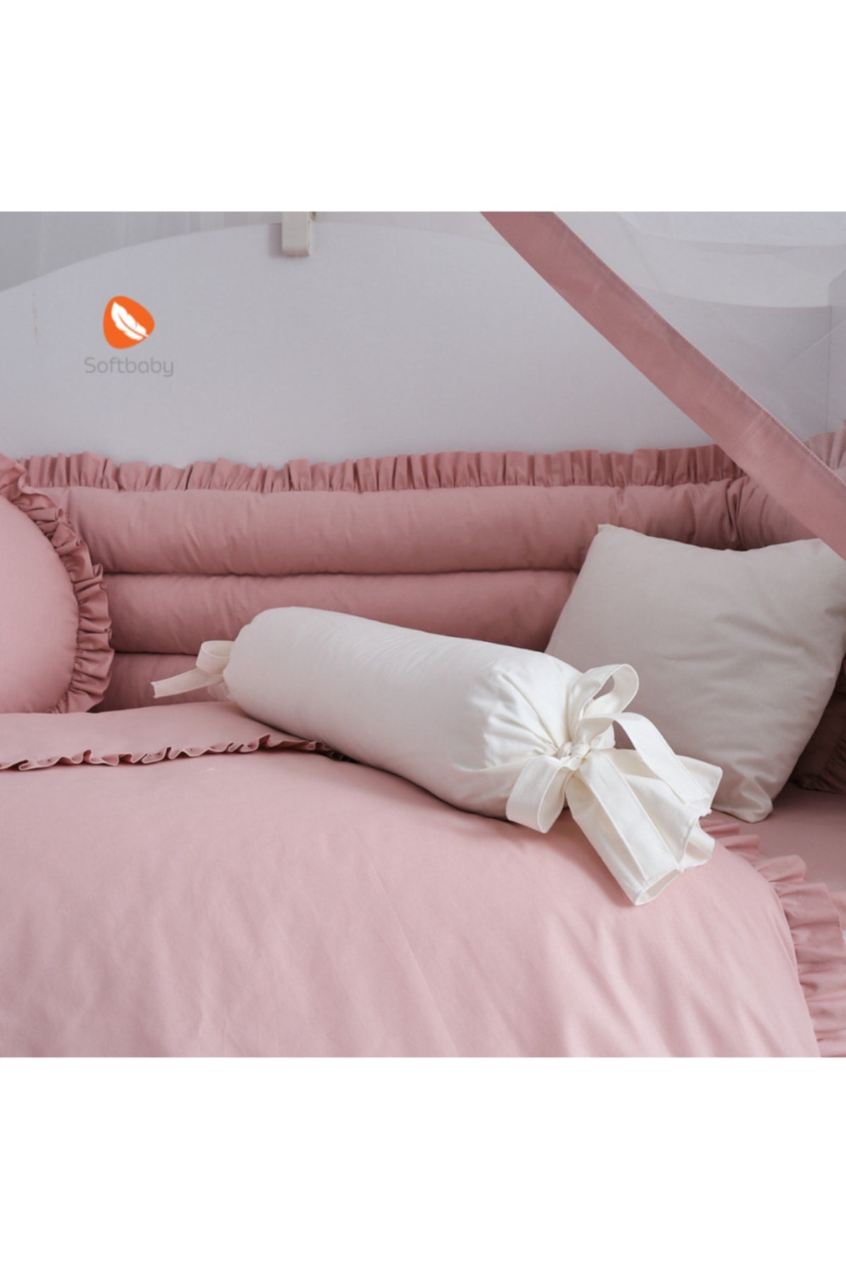 Elegance Rosa Katkat Kinderbett-Bettwäscheset